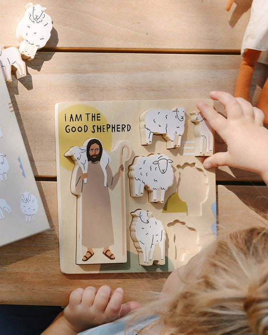 be a heart | Jezus, de goede herder houten puzzel