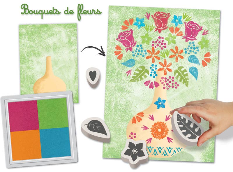 créa lign' - bloemenboeket stempelset