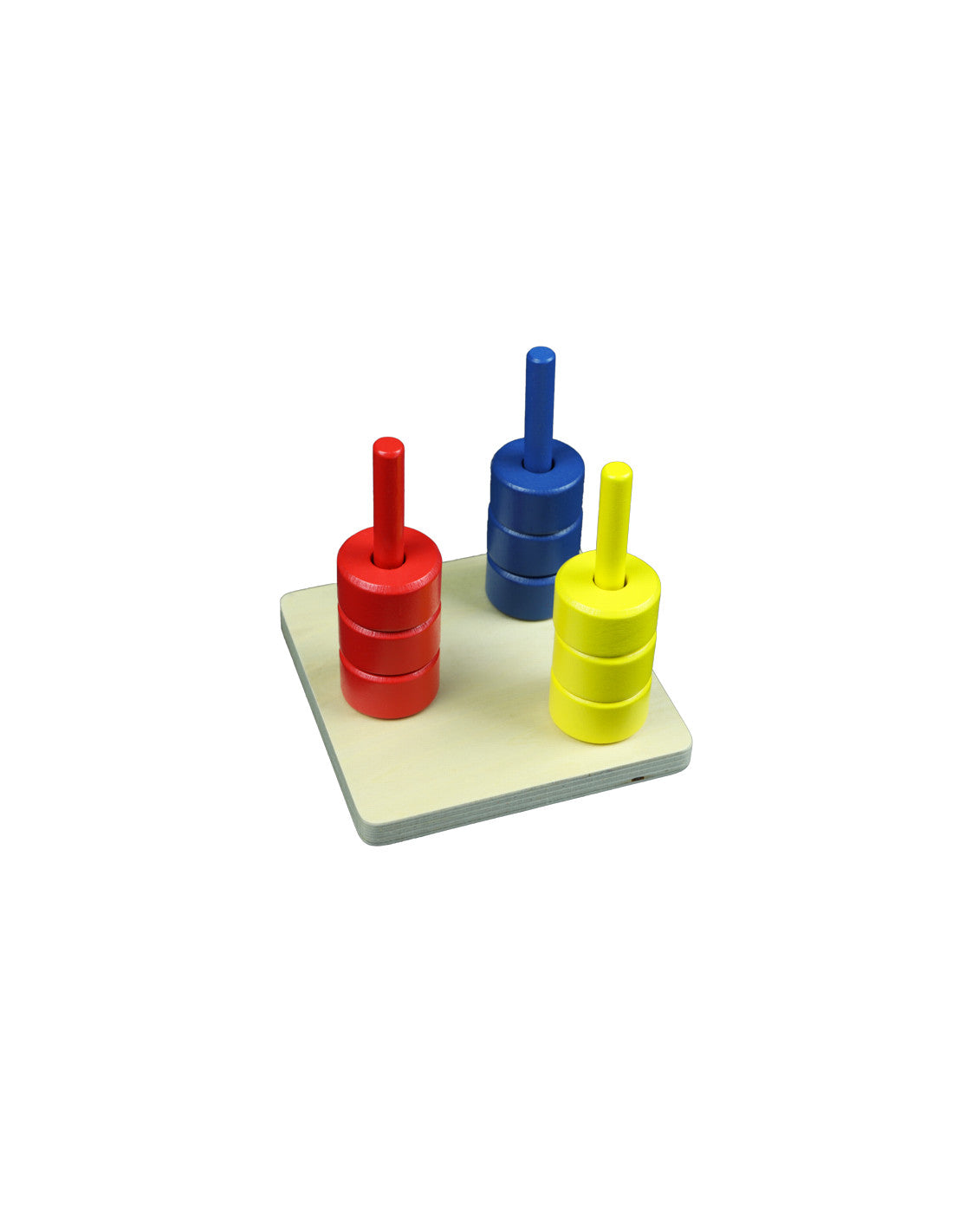 moyo montessori | gekleurde ringen op 3 pinnen
