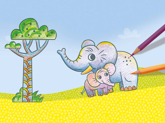 Créa Lign' - savannedieren stempelset