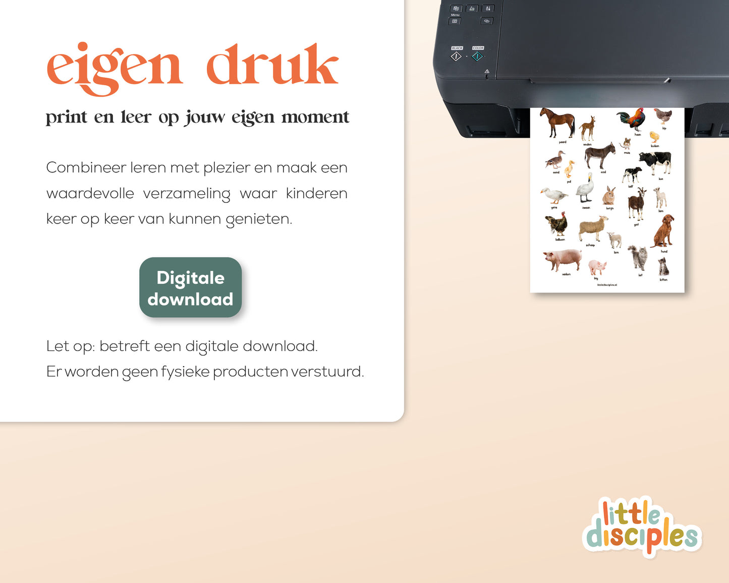 little disciples | boerderijdieren poster - poster