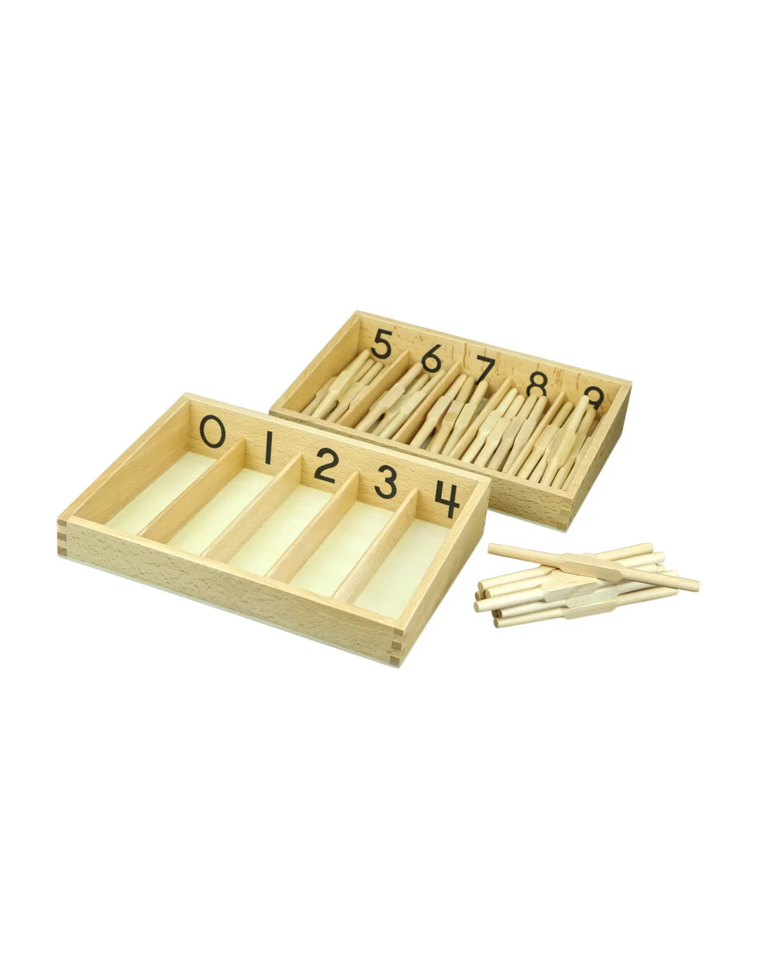 moyo montessori - doos met spindels