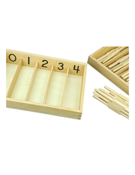 moyo montessori - doos met spindels