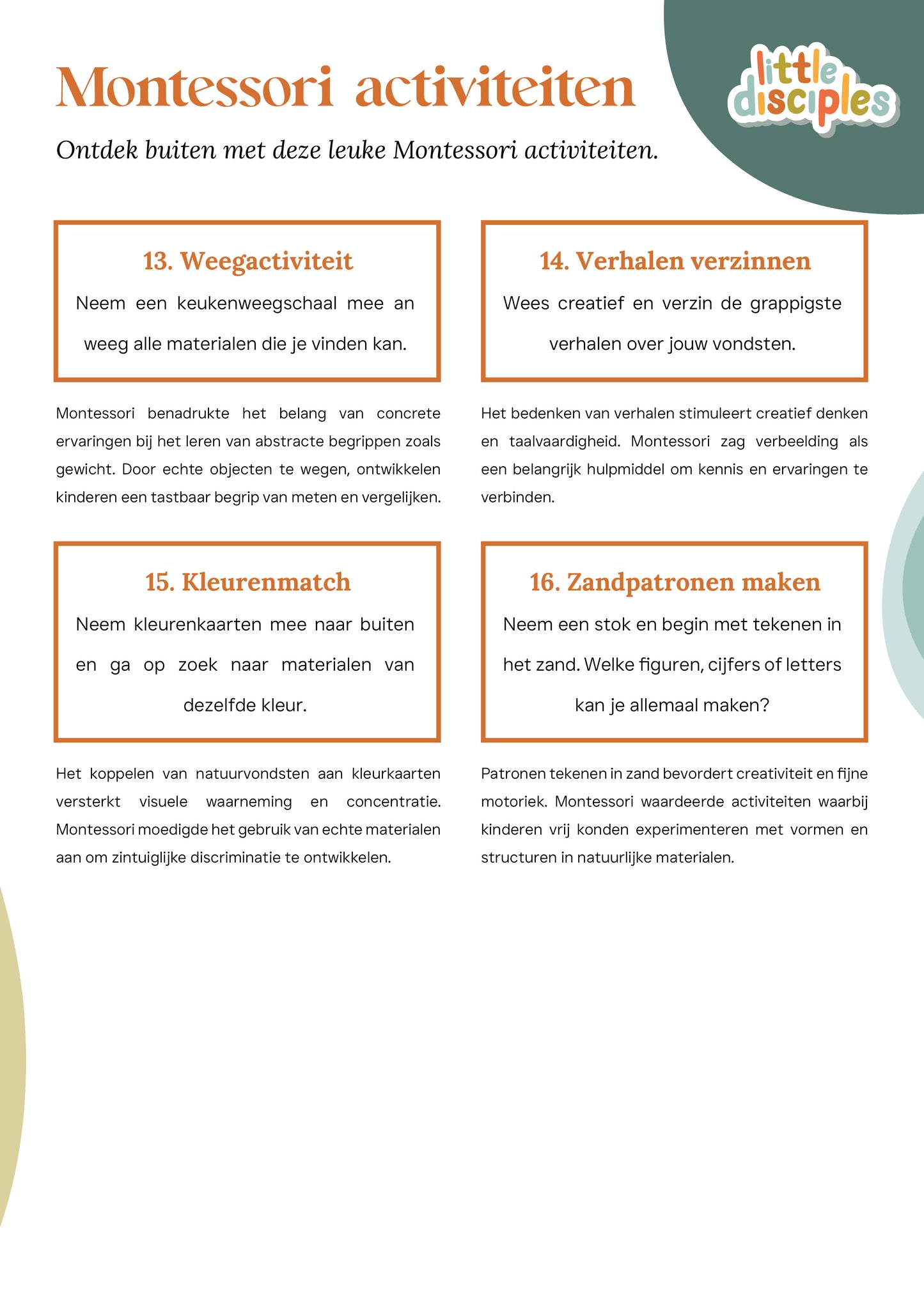 Montessori Buitenactiviteiten