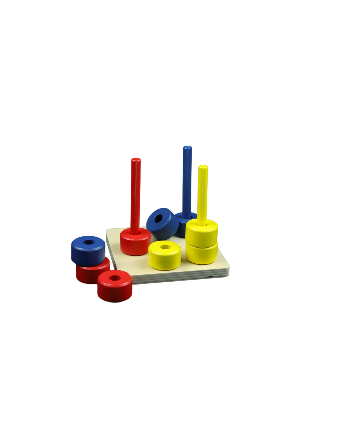 moyo montessori | gekleurde ringen op 3 pinnen
