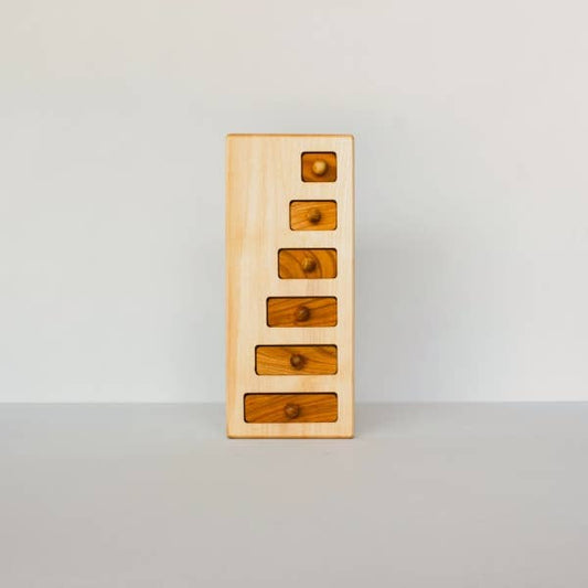 wooden story | lang-kort knoppuzzel