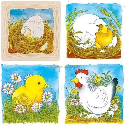 goki | houten lagenpuzzel - kip
