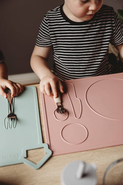 montessori mates - siliconen kinder placemat - leren tafeldekken