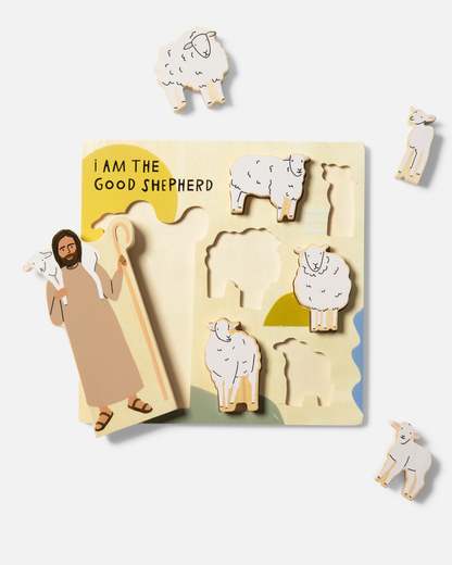 be a heart | Jezus, de goede herder houten puzzel