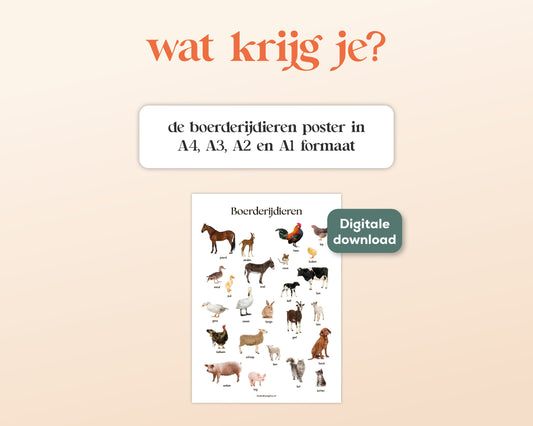 little disciples | boerderijdieren poster - poster