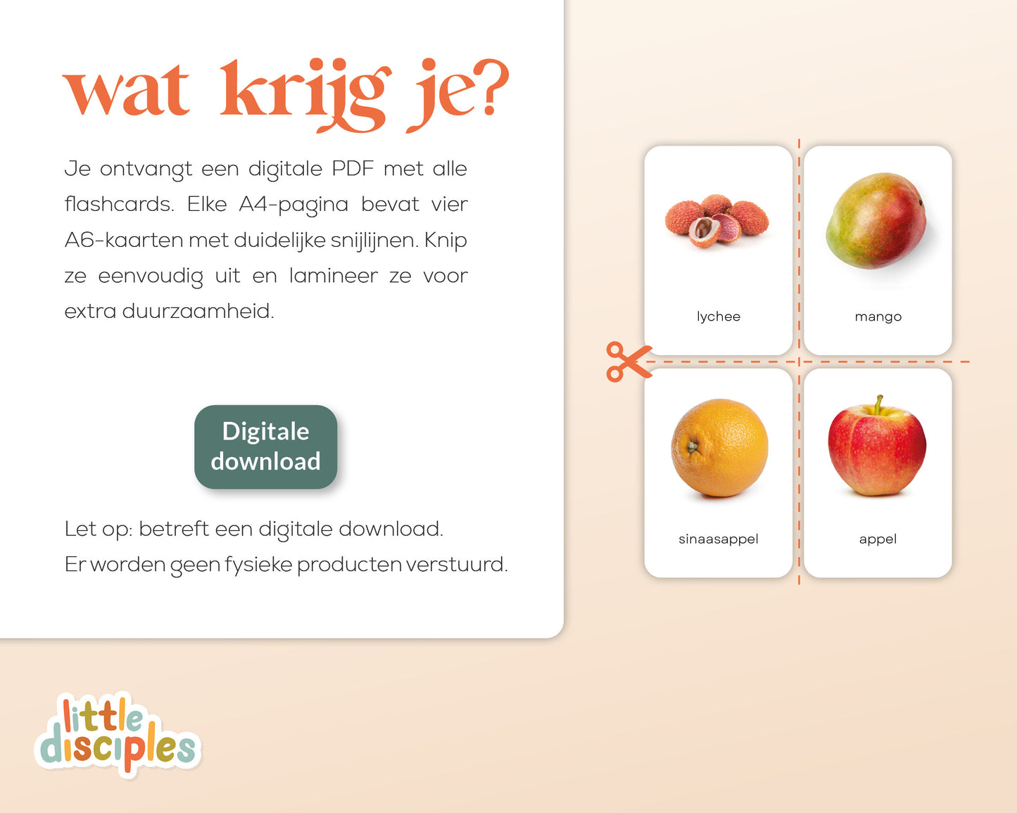 little disciples | fruit - 32 flashcards
