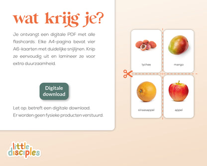 little disciples | fruit - 32 flashcards
