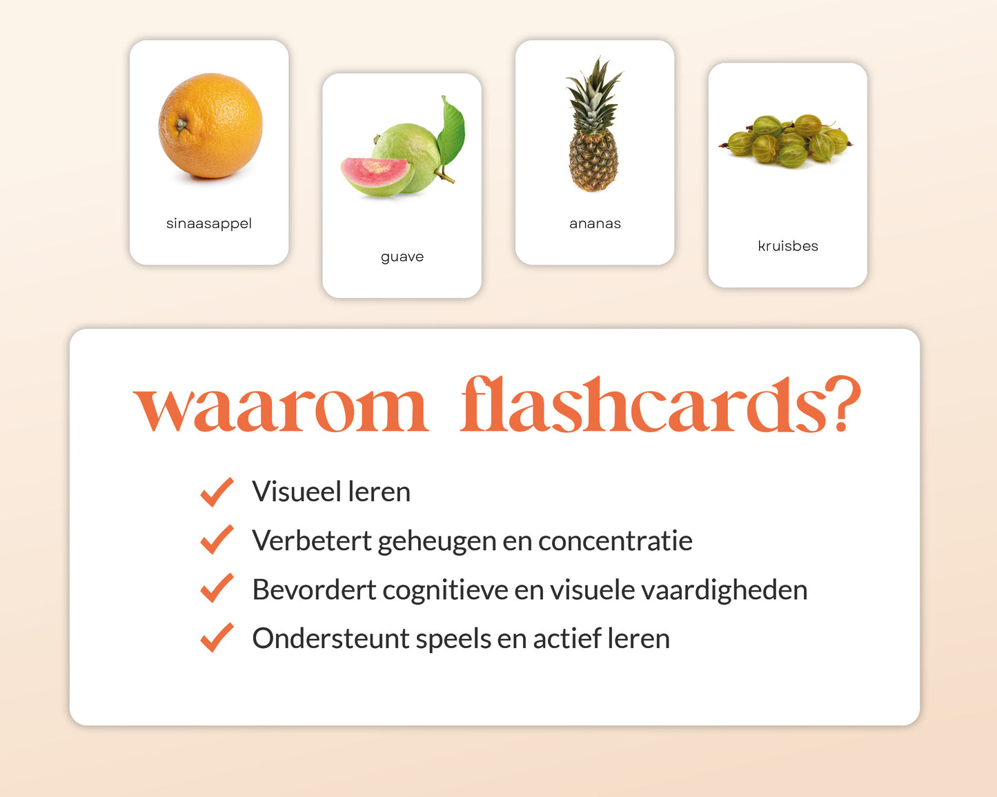 little disciples | fruit - 32 flashcards