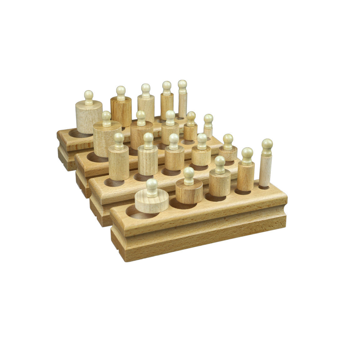moyo montessori | cilindermaten met handgrepen (set van 4)