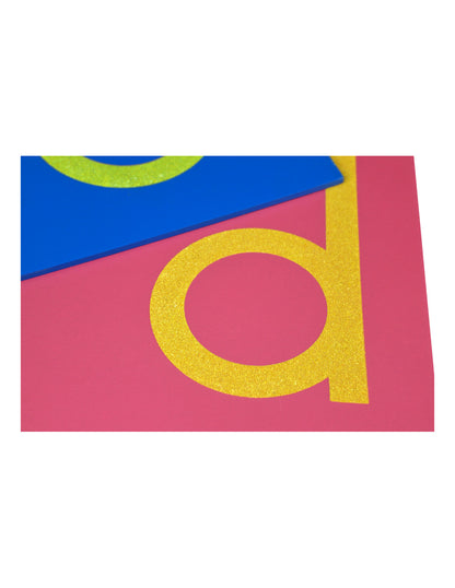 moyo montessori | schuurpapier letters - kleine letters - met opbergbak