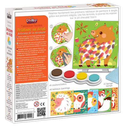 Créa Lign' - vingerschilderij dieren in het land
