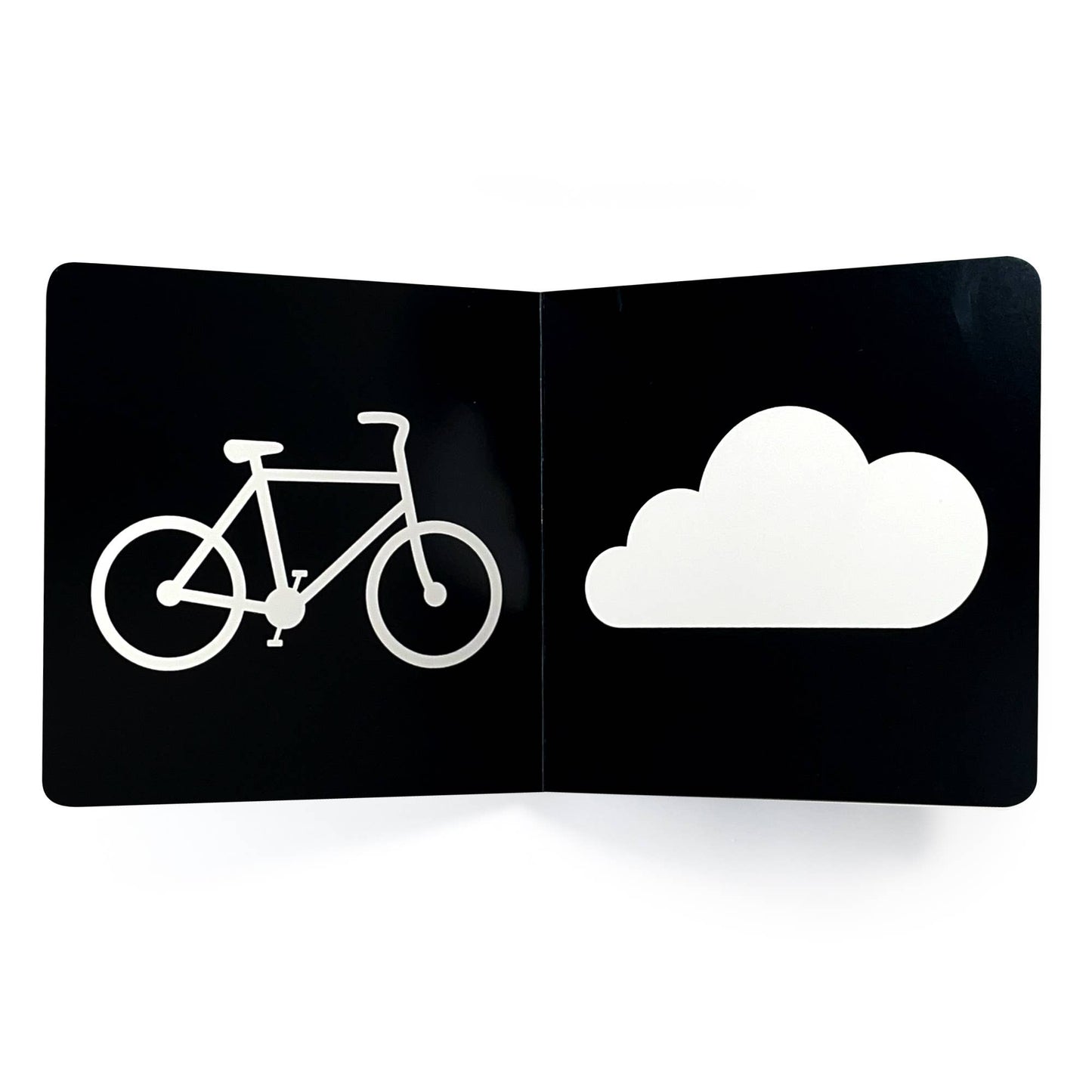 nowordbooks | wit op zwart - woordloos boek