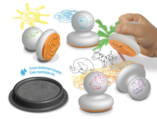 créa lign' - savannedieren stempelset