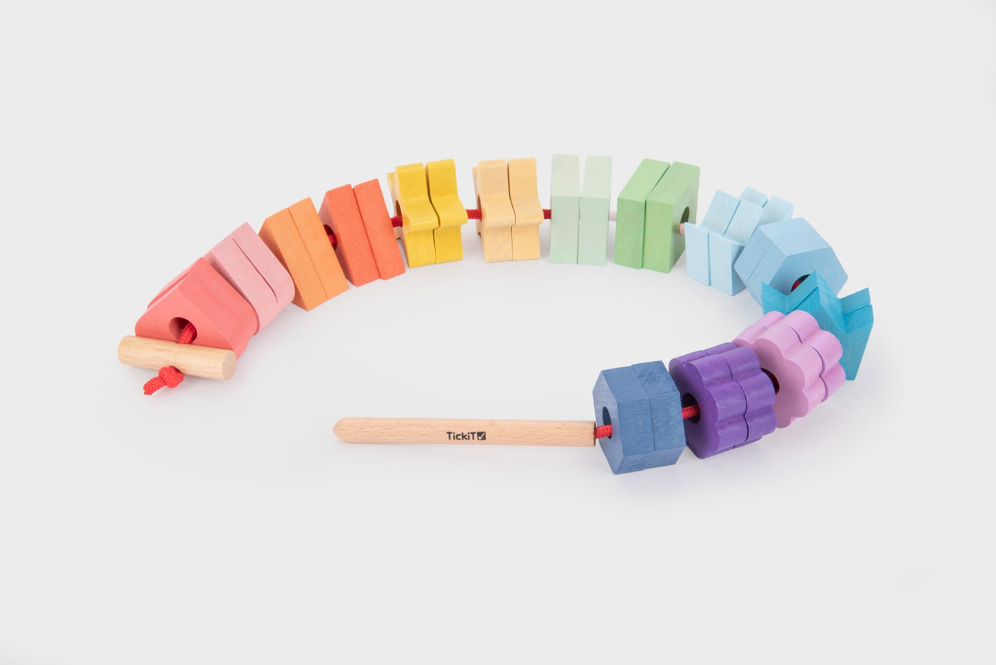 tickit | regenboog houten vetervormen – 28-delige set
