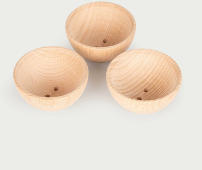 tickit | natuurlijke houten kommen (set van 3)