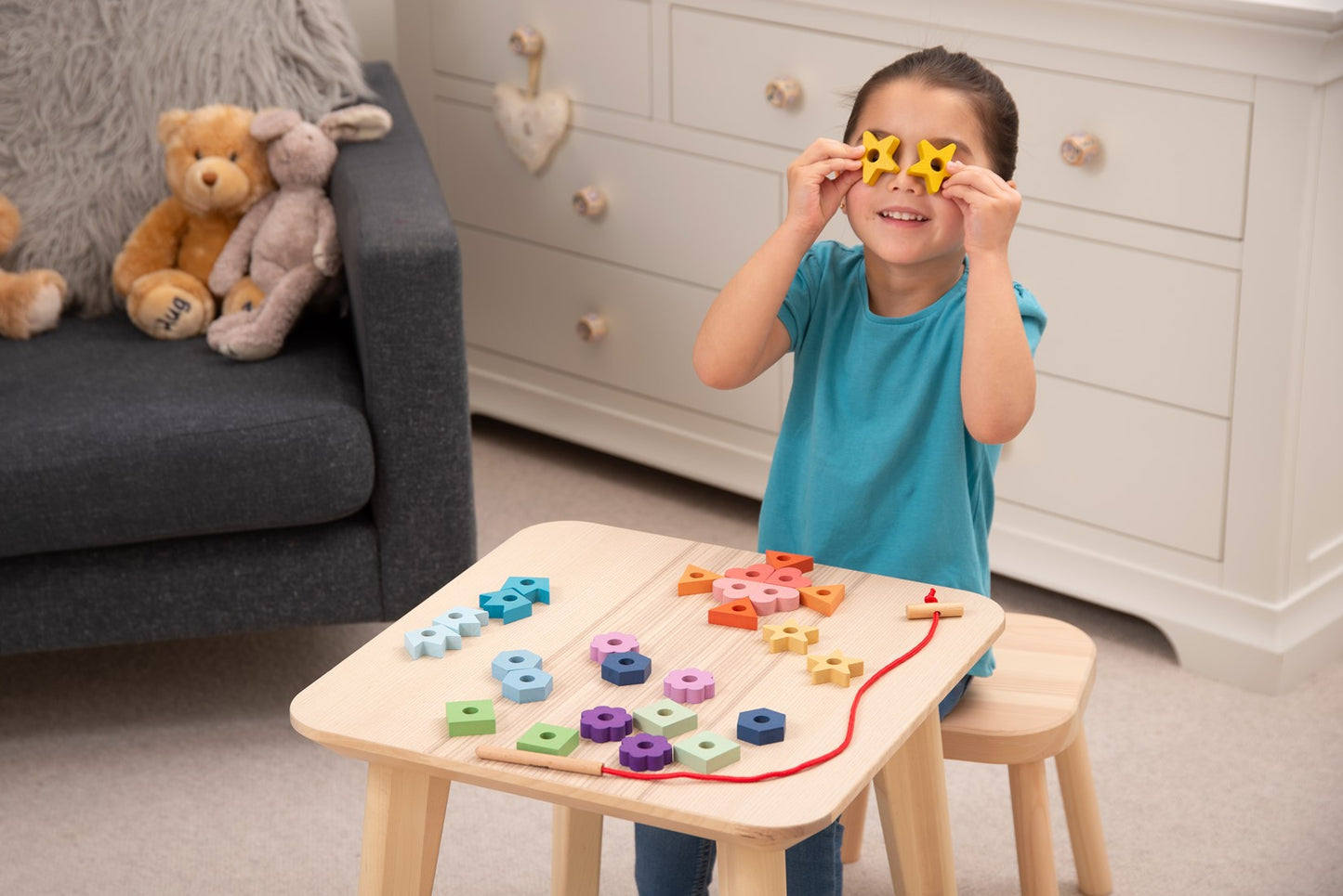 tickit | regenboog houten vetervormen – 28-delige set