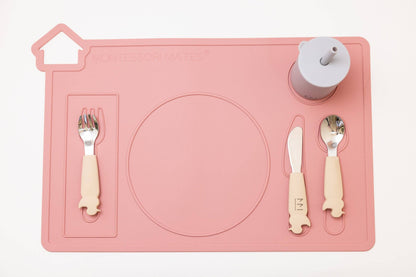 montessori mates - siliconen kinder placemat - leren tafeldekken