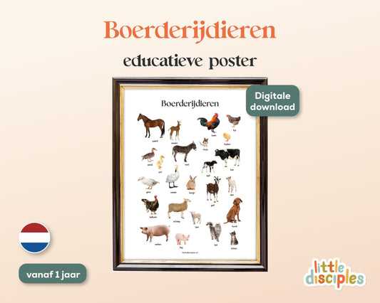 little disciples | boerderijdieren poster - poster