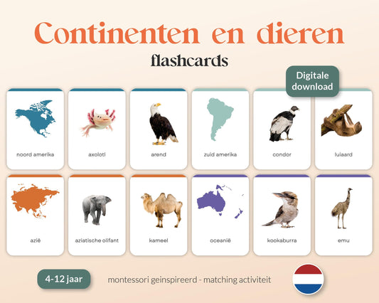 little disciples | continenten en dieren - 57 flashcards