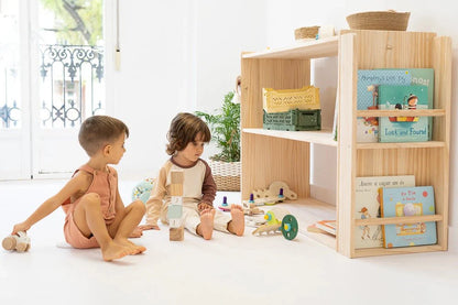 almavidakids | montessori kast met boekenplank
