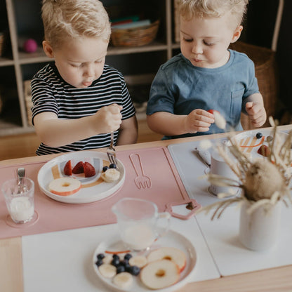 montessori mates - siliconen kinder placemat - leren tafeldekken