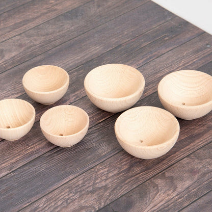 tickit | natuurlijke houten kommen (set van 3)
