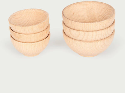 tickit | natuurlijke houten kommen (set van 3)