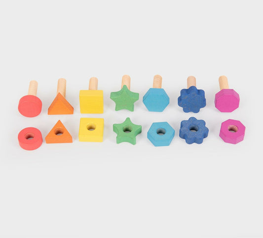 tickit | houten moeren & bouten – set van 7