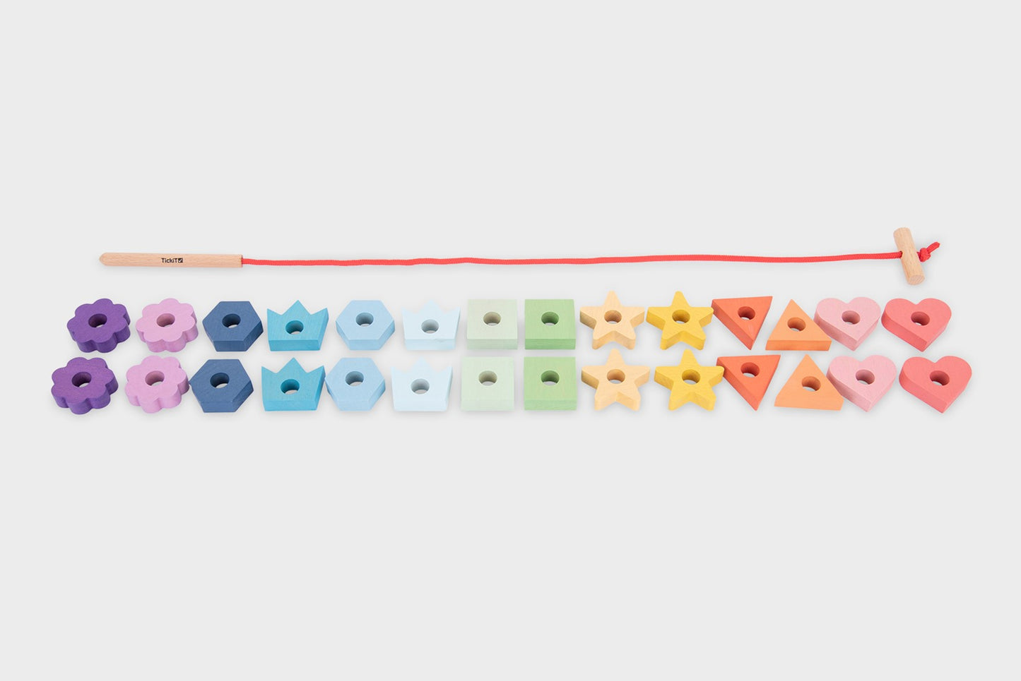tickit | regenboog houten vetervormen – 28-delige set